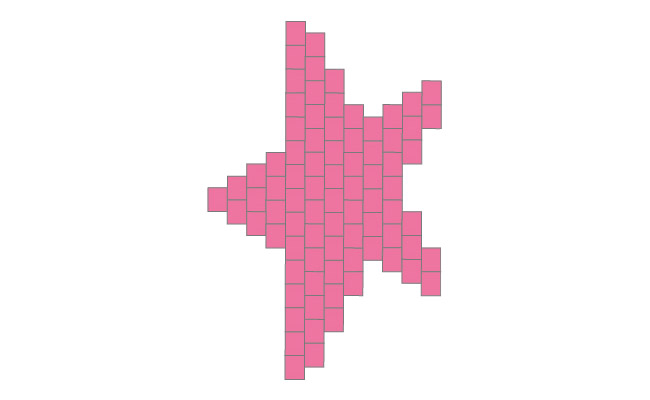 Schema  Tissage étoile Perles and Co - Pink October